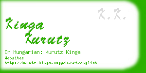 kinga kurutz business card
